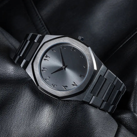 Men's Black Stainless Steel Watch with Arabic Numerals – Japan Miyota Quartz